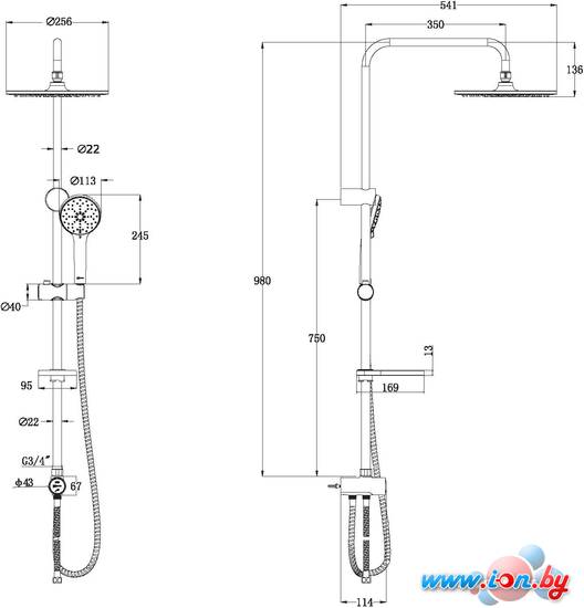 Душевая система Lemark LM8809C в Могилёве