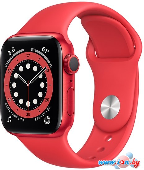 Умные часы Apple Watch Series 6 40 мм (алюминий красный/красный спортивный) в Бресте