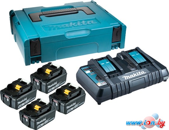 Аккумулятор с зарядным устройством Makita BL1860B + DC18RD (18В/6.0 а*ч + 18В) в Бресте