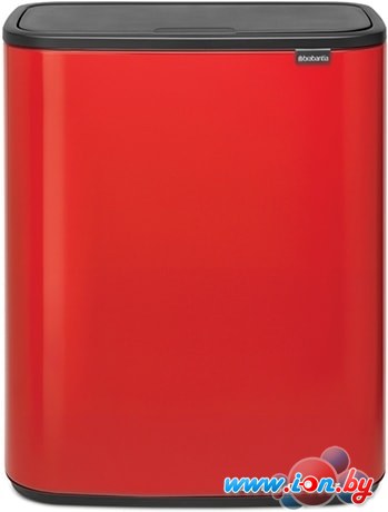 Мусорное ведро с разделителем Brabantia Bo Touch Bin 2x30 л (пламенно-красный) в Бресте