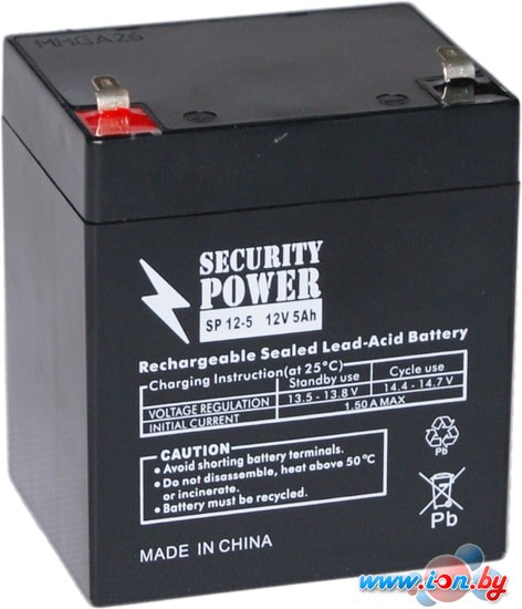 Аккумулятор для ИБП Security Power SP 12-5 F2 (12В/5 А·ч) в Могилёве