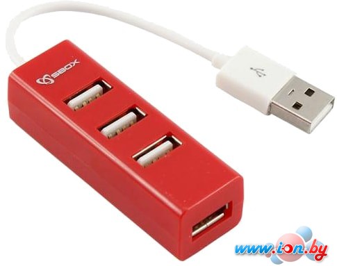 USB-хаб SBOX H-204 (красный) в Бресте