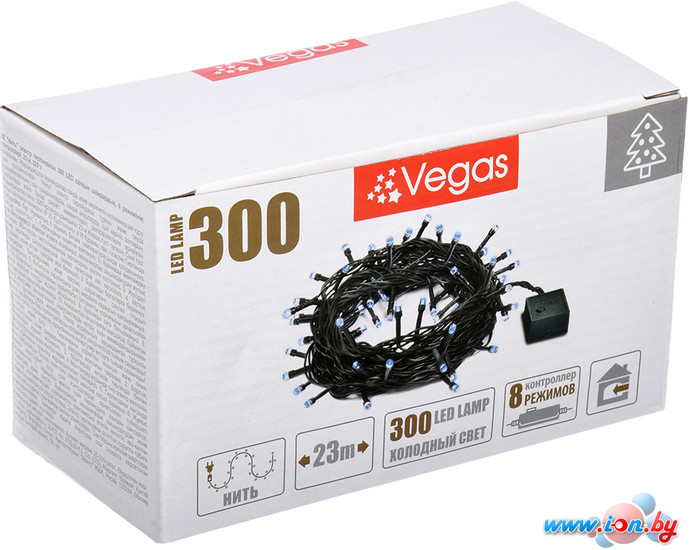 Гирлянда Vegas Нить 55072 300 LED (белый холодный) в Могилёве