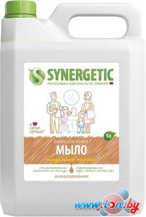 Synergetic Мыло жидкое для мытья рук и тела Миндальное молочко 5 л в Гомеле