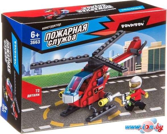 Конструктор Bondibon Пожарная Служба. Вертолет ВВ3663 в Могилёве