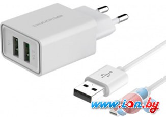 Сетевое зарядное Atomic U400 Lightning (белый) в Могилёве