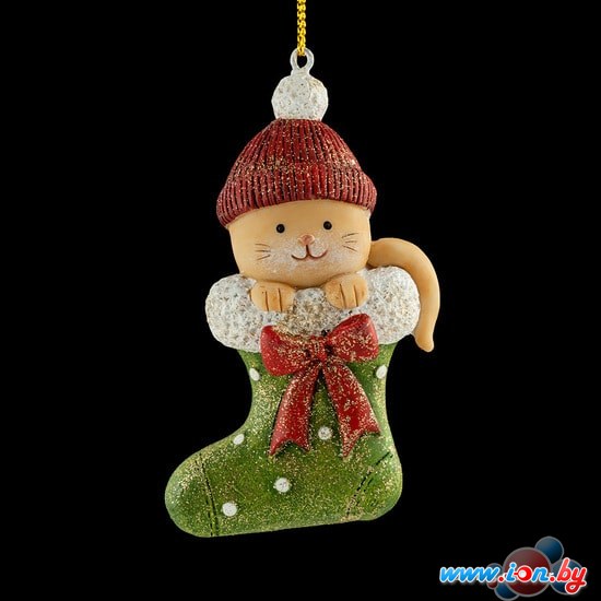 Елочная игрушка Erich Krause Decor Котик в носке 51262 в Могилёве