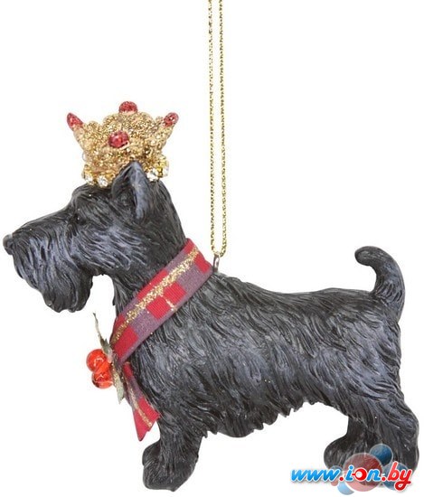 Елочная игрушка Gisela Graham Скотч-терьер в короне 12765 в Могилёве