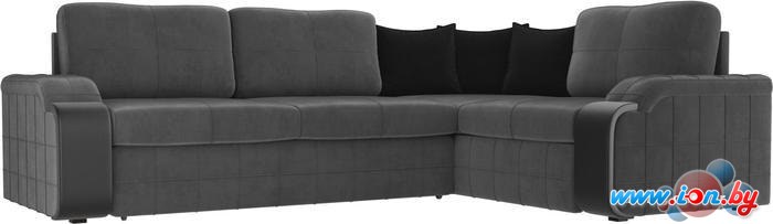 Угловой диван Лига диванов Николь 102976 (правый, велюр, серый) в Гомеле