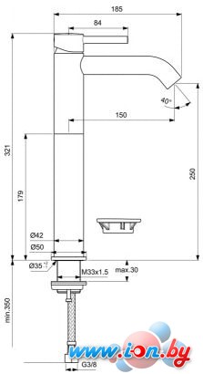 Смеситель Ideal Standard Ceraline Vessel BC269AA в Бресте