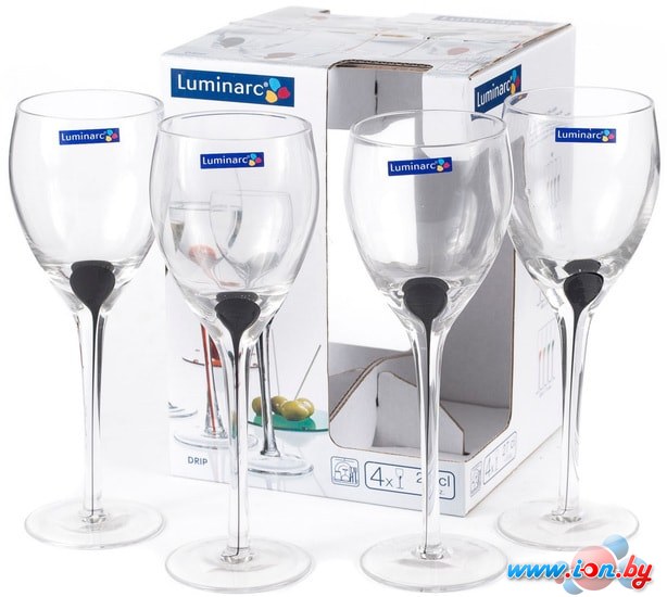 Набор бокалов для вина Luminarc Drip black E2200 в Гомеле