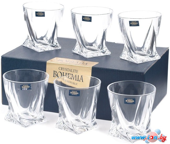 Набор бокалов для виски Crystalite Bohemia Quadro 20936/99A44/340 в Бресте