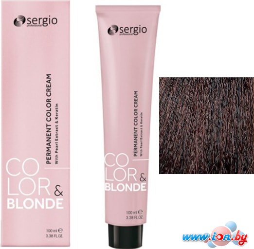 Крем-краска для волос Sergio Professional Color&Blonde 5.34 светло-коричневый золотисто-медный в Гомеле