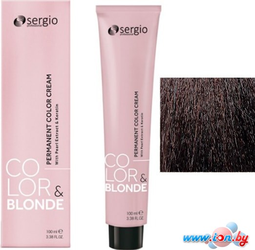 Крем-краска для волос Sergio Professional Color&Blonde 4.31 коричневый золотисто-пепельный глазированный в Витебске