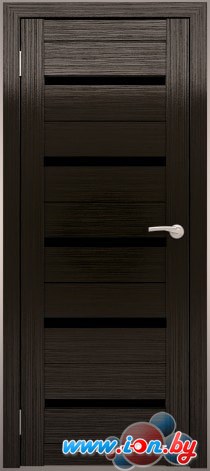 Межкомнатная дверь Юни Амати М1 (ч) 90x200 (венге/черное стекло) в Витебске