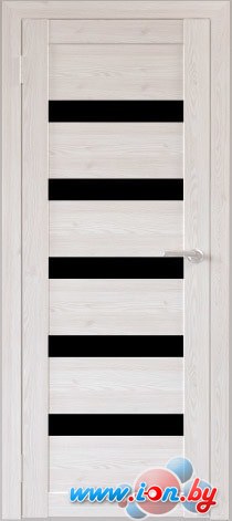 Межкомнатная дверь Юни Бона 03 (ч) 90x200 (лиственица сибиу/черное белое) в Бресте