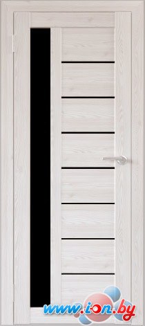 Межкомнатная дверь Юни Бона 04 (ч) 70x200 (лиственица сибиу/черное белое) в Гомеле