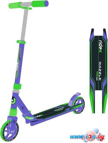 Самокат Ridex Razzle (фиолетовый/зеленый) в Бресте