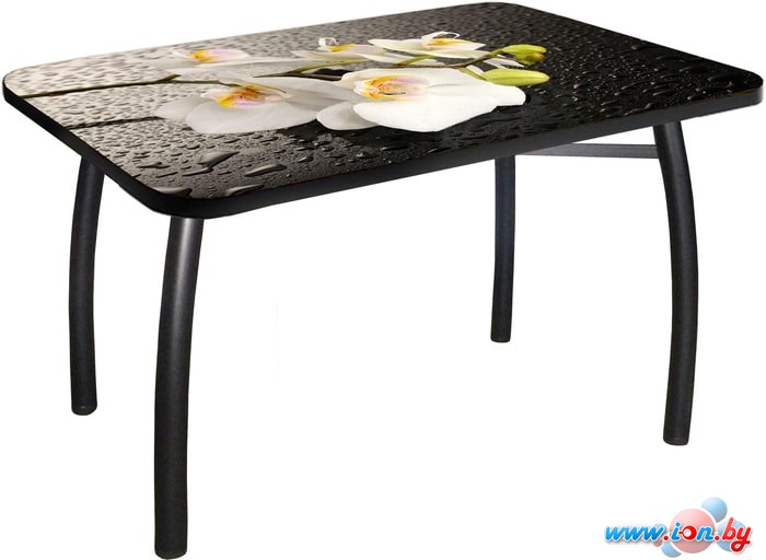 Кухонный стол Solt №20 100x60 (кромка черная/ноги усиленные/шелби-дуо черные) в Гомеле