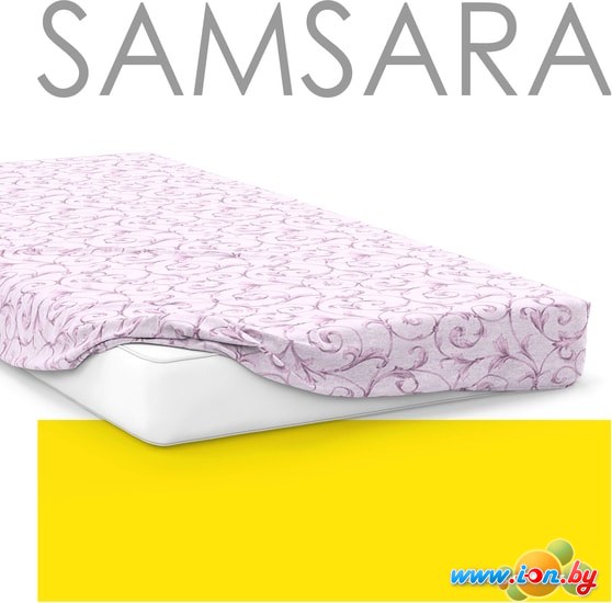 Постельное белье Samsara Завитки розовые 180Пр-10 180x200 в Могилёве