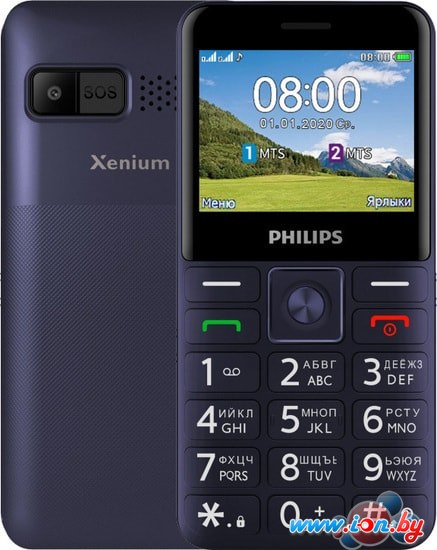 Мобильный телефон Philips Xenium E207 (синий) в Бресте