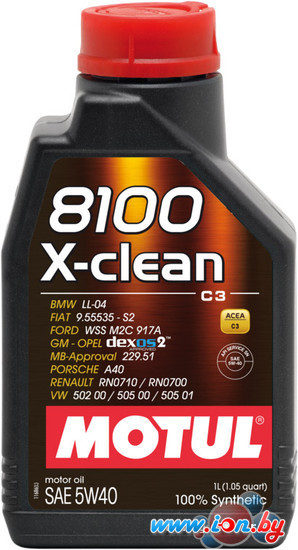 Моторное масло Motul 8100 X-clean 5W40 5л в Могилёве