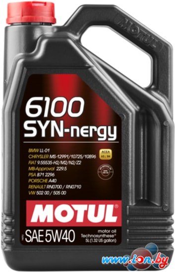 Моторное масло Motul 6100 Syn-nergy 5W-40 5л в Могилёве