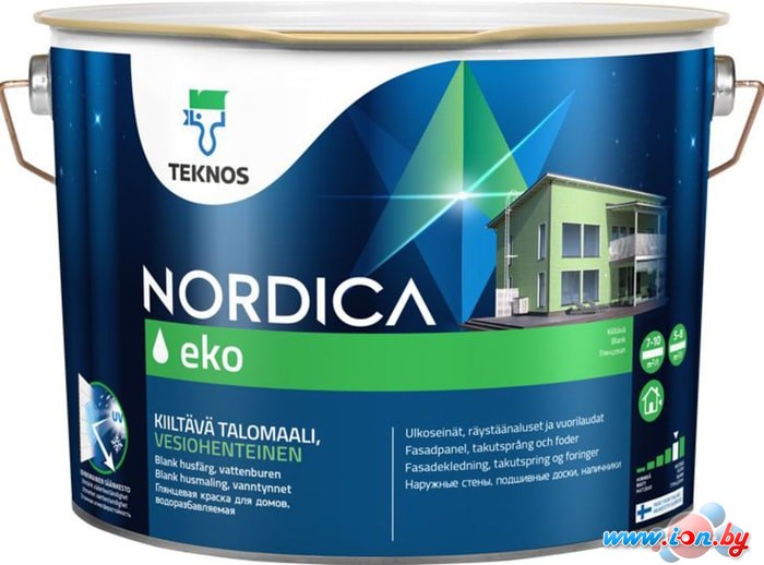 Краска Teknos Nordica Eko 9л (база 3) в Бресте