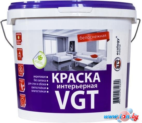 Краска VGT Интерьерная влагостойкая ВД-АК-2180 15 кг (белоснежный) в Могилёве