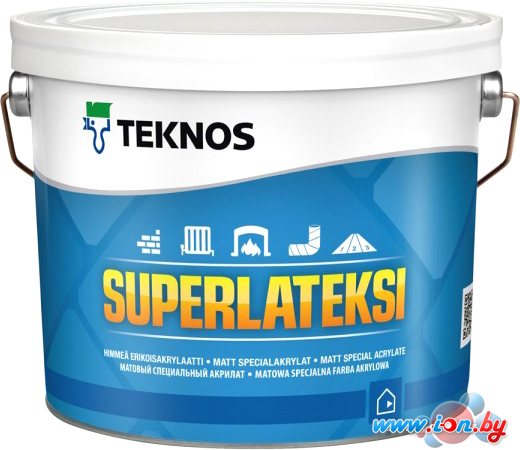 Краска Teknos Superlateksi 2.7л (база 1) в Бресте