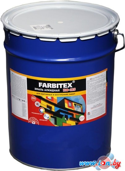 Эмаль Farbitex ПФ-115 20 кг (белый) в Могилёве