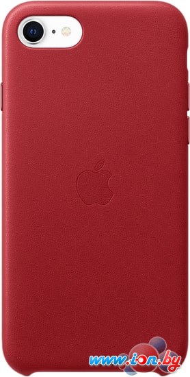 Чехол Apple Leather Case для iPhone SE 2020 (красный) в Витебске