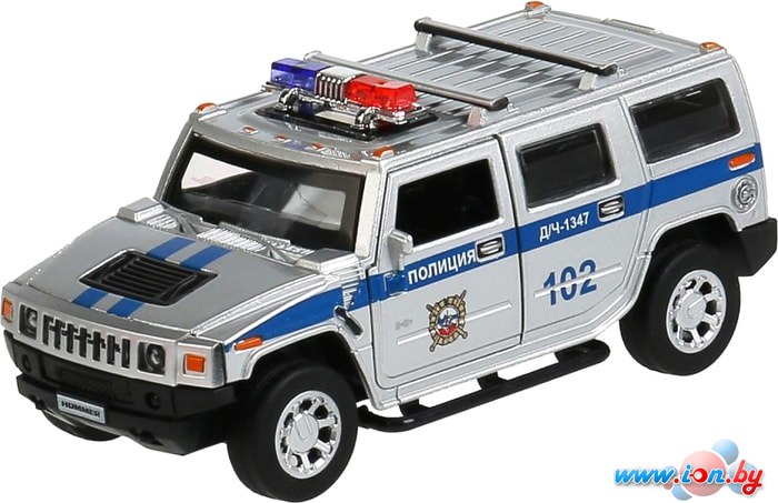 Технопарк Hummer H2 Полиция HUM2-12POL-SR (серебристый) в Могилёве
