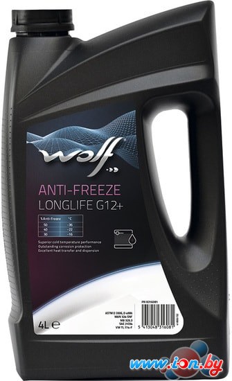 Антифриз Wolf G12+ Anti-freeze LongLife 4л в Гомеле