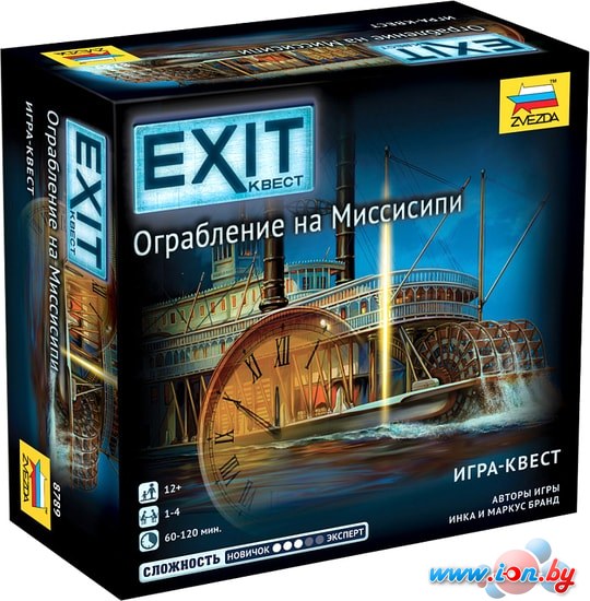 Настольная игра Звезда Exit-Квест. Ограбление на Миссисипи в Витебске