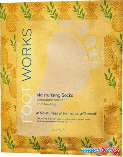 Avon Увлажняющая маска-носочки для ног Ананас и чайное дерево в Бресте