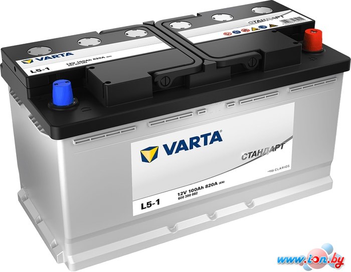 Автомобильный аккумулятор Varta Стандарт L5-1 6СТ-100.0 VL 600 300 082 (100 А·ч) в Могилёве