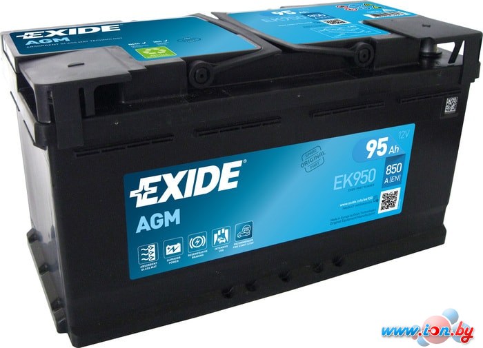 Автомобильный аккумулятор Exide Start-Stop AGM EK950 (95 А/ч) в Могилёве