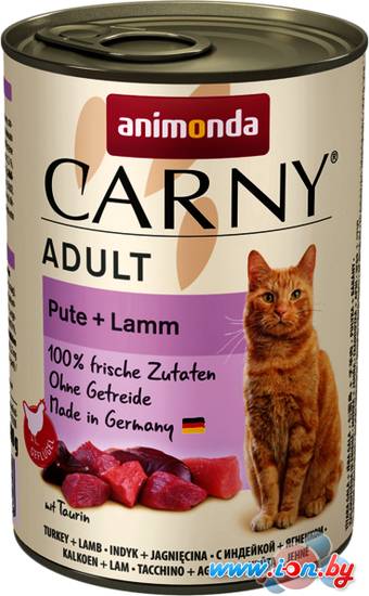Консервированный корм для кошек Animonda Carny Adult с индейкой и ягненком 400 г в Бресте
