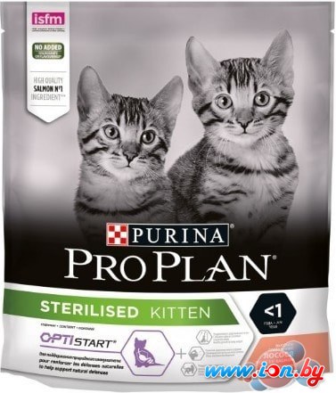 Сухой корм для кошек Pro Plan Sterilised Kitten OptiStart с лососем 400 г в Могилёве