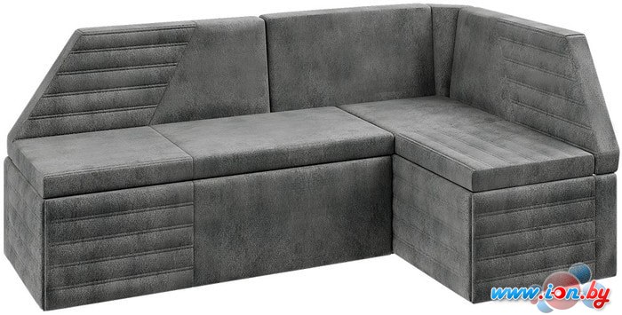Угловой диван Трия Лондон (дуб сонома трюфель/велюр серый) в Гомеле