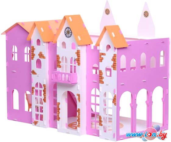 Кукольный домик Krasatoys Замок Джульетты с мебелью 000261 (белый/розовый) в Гомеле