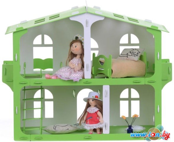 Кукольный домик Krasatoys Загородный дом София с мебелью 000264 (белый/салатовый) в Могилёве