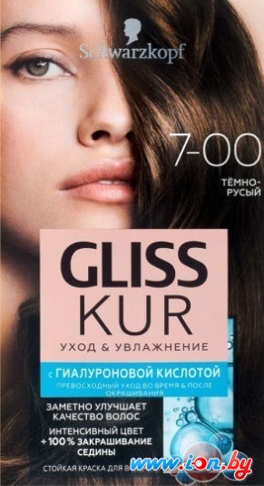 Крем-краска для волос Gliss Kur Уход и увлажнение 7-00 темно-русый в Могилёве