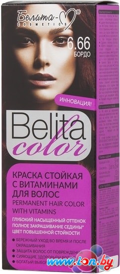 Крем-краска для волос Белита-М Belita Color 6.66 бордо в Могилёве