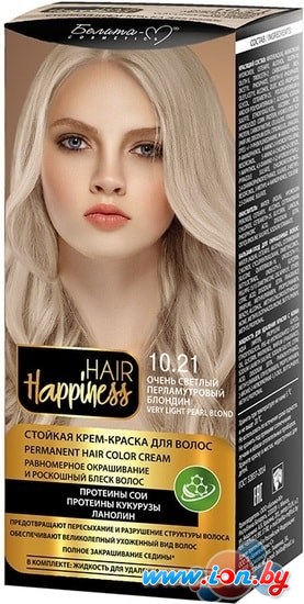 Крем-краска для волос Белита-М Hair Happiness Стойкая 10.21 очень светлый перламутро блондин в Могилёве