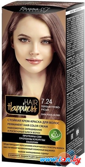 Крем-краска для волос Белита-М Hair Happiness Стойкая 7.24 перламутрово-русый в Могилёве