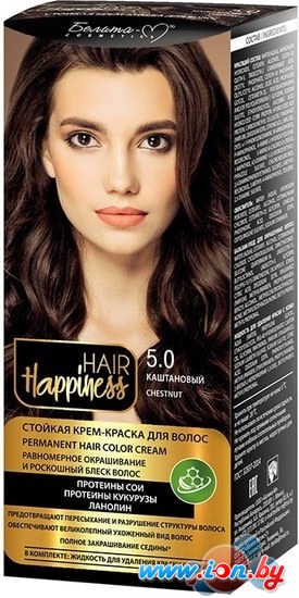 Крем-краска для волос Белита-М Hair Happiness Стойкая 5.0 светло-каштановый в Могилёве