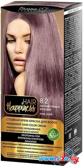 Крем-краска для волос Белита-М Hair Happiness Стойкая 8.2 перламутровый блондин в Могилёве