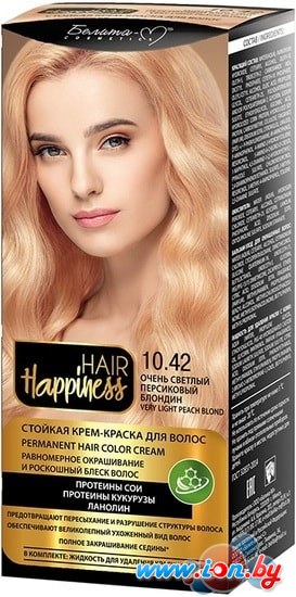 Крем-краска для волос Белита-М Hair Happiness Стойкая 10.42 очень светлый персиковый блондин в Могилёве